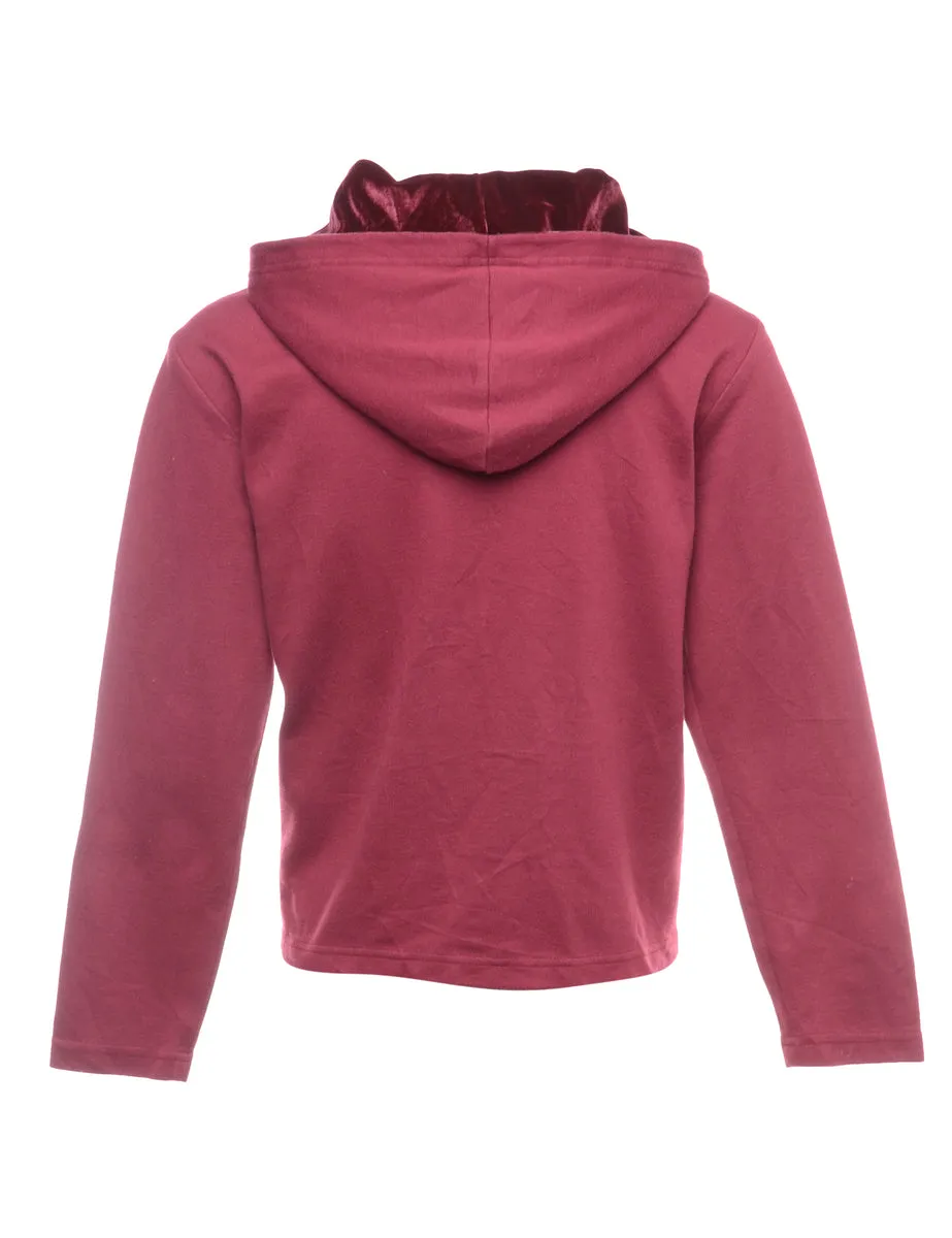 1990s Burgundy Sporty Jacket - L