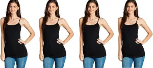 4 Pack Active Basic Women's Basic Tank Tops