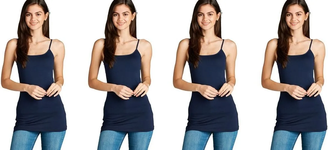 4 Pack Active Basic Women's Basic Tank Tops