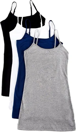 4 Pack Active Basic Women's Basic Tank Tops