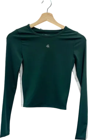 4th & Reckless Forest Green Abby Active Top UK XS