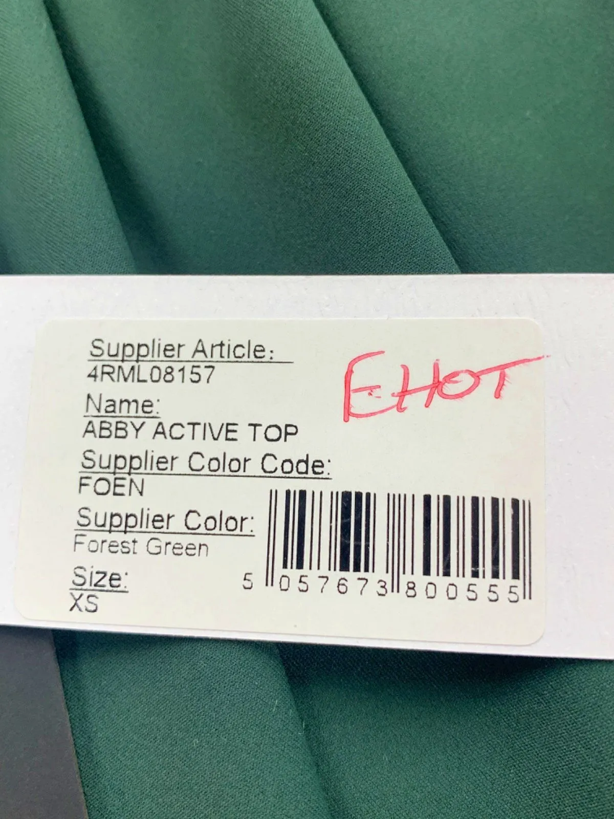 4th & Reckless Forest Green Abby Active Top UK XS