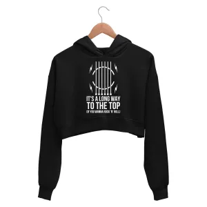 AC/DC Crop Hoodie - Long Way To The Top