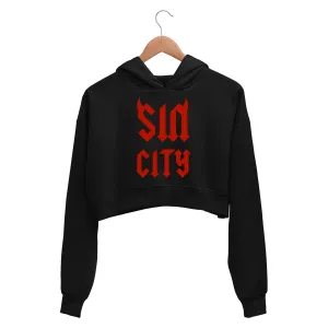AC/DC Crop Hoodie - Sin City