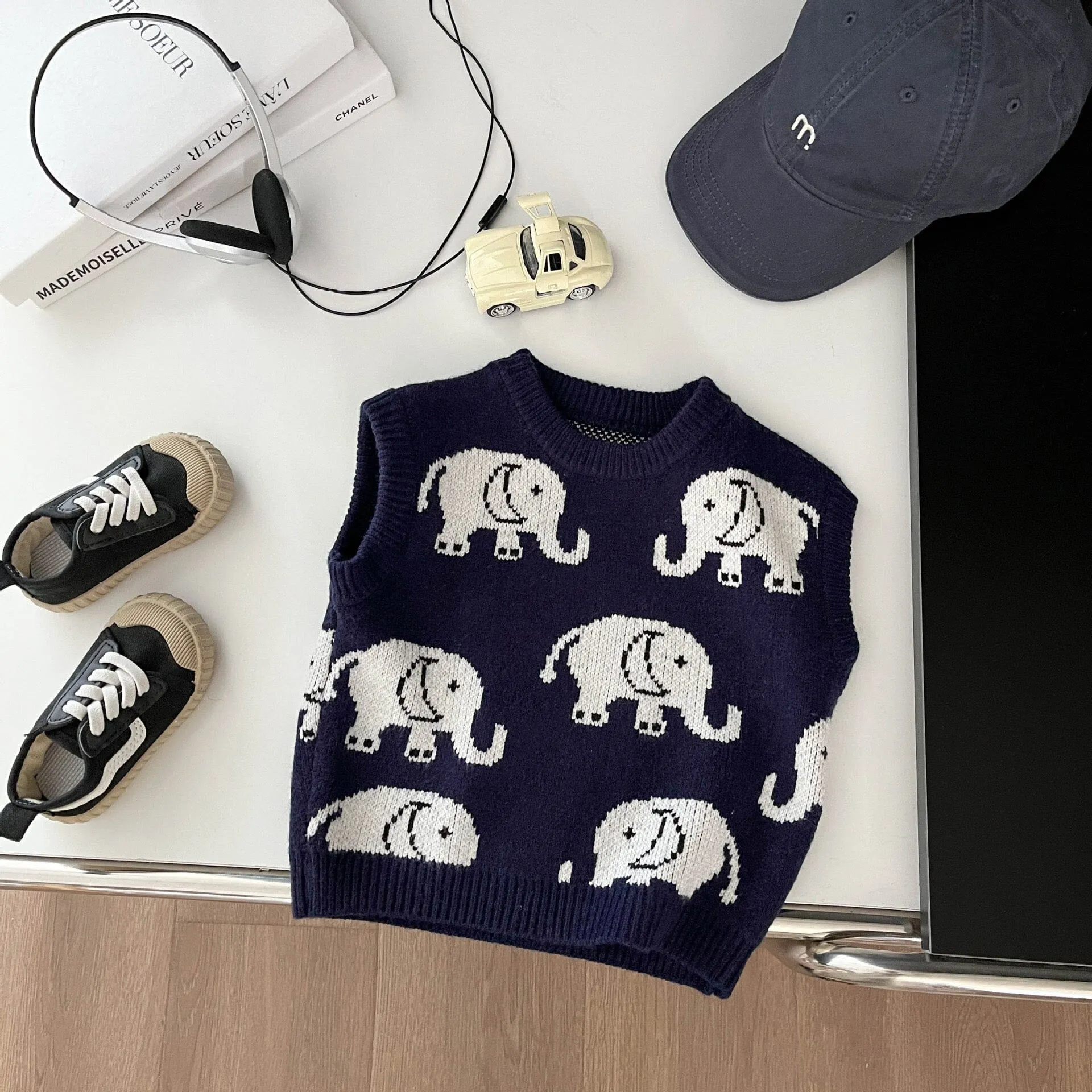 Adorable Animal Knit Sweater Vest