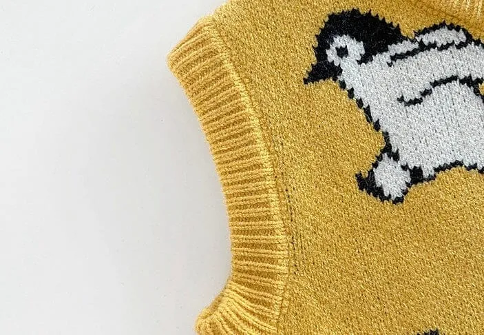 Adorable Animal Knit Sweater Vest