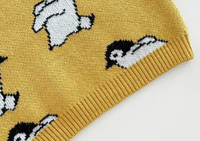 Adorable Animal Knit Sweater Vest