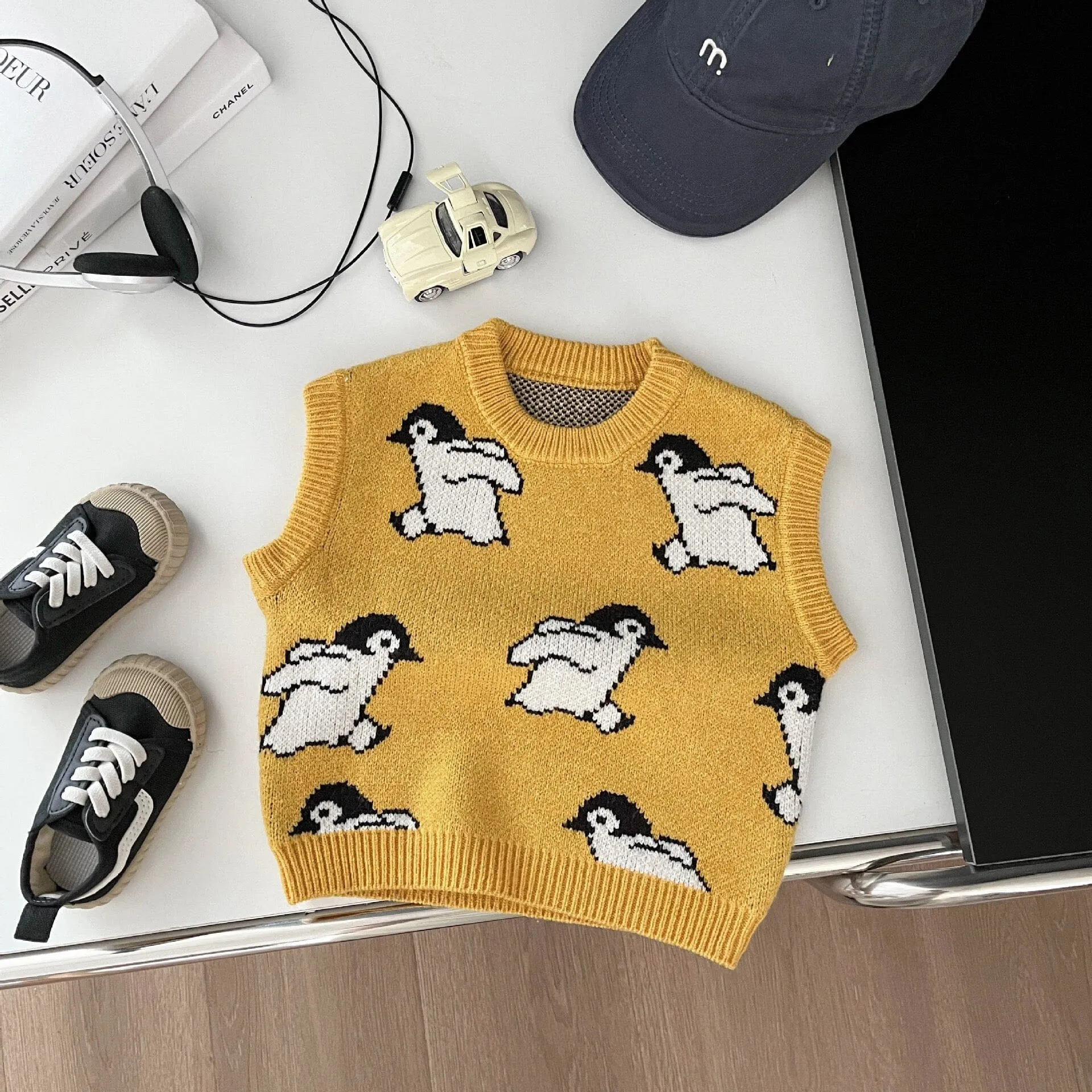Adorable Animal Knit Sweater Vest