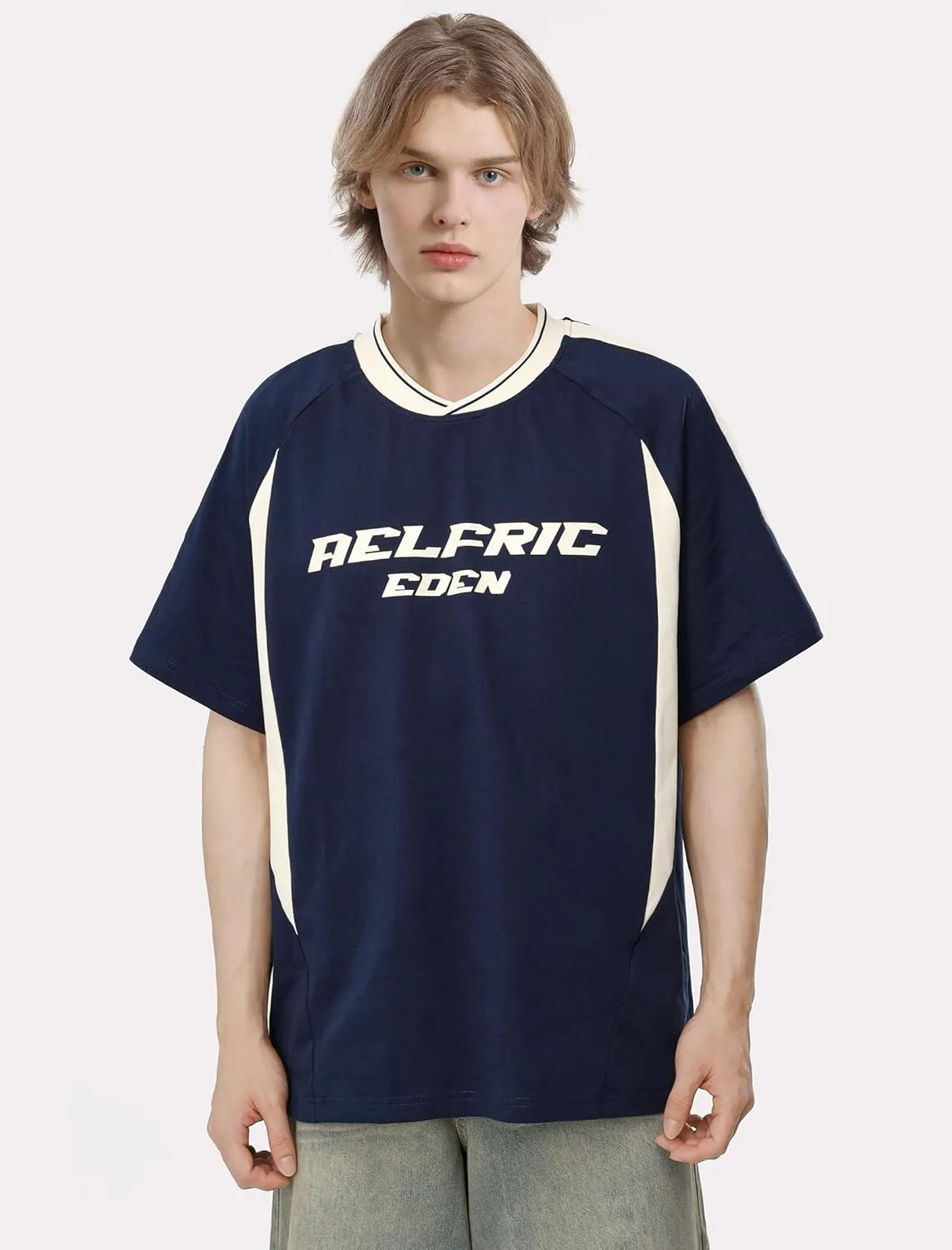 Aelfric Eden Graphic Tees Y2k Mens Oversized T Shirt Racing Streetwear Shirts Unisex Casual Summer Tops