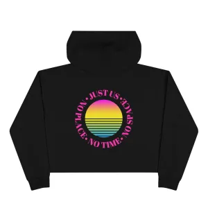 Aesthetic Cropped Hoodie, Hoodie Crop Top, Sunset Cropped Top, Hoodie Women's Cropped Fleece Pullover