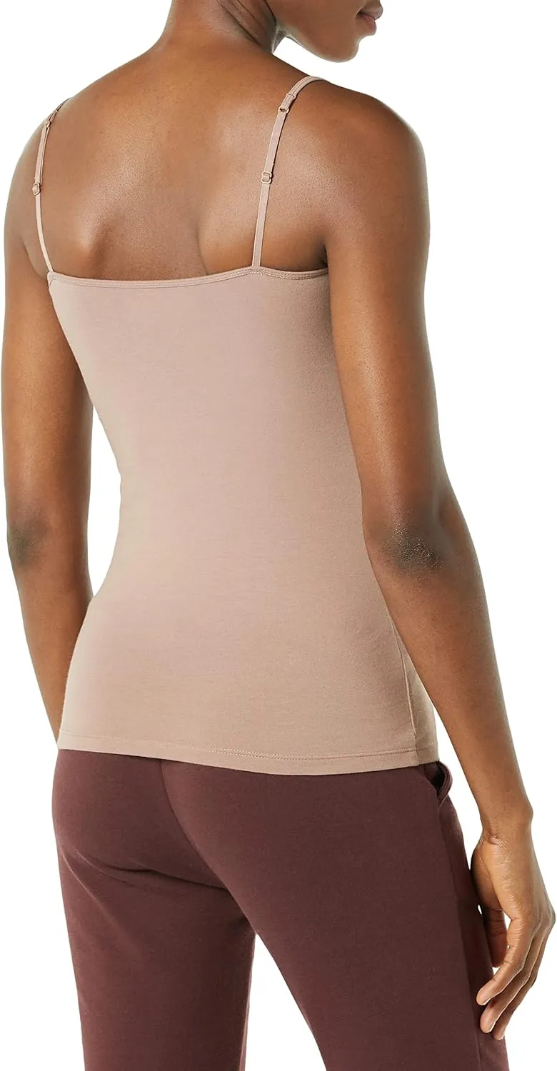 Amazon Essentials Women's Slim-Fit Camisole, Pack of 4