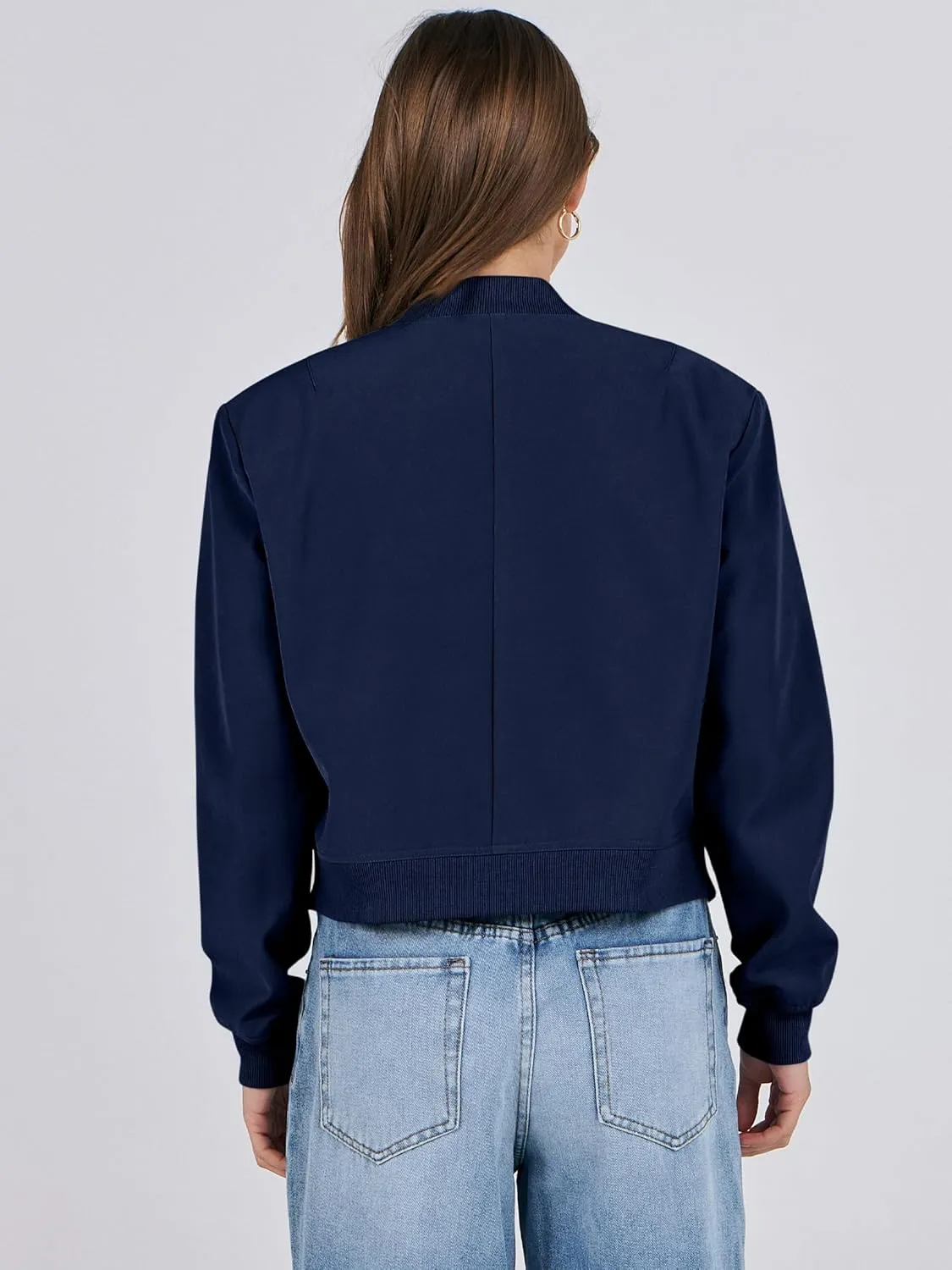 ANRABESS Womens Bomber Jacket Button Cropped Casual Varsity Jackets Shackets Fall Trendy Fashion Travel Outfits with Pockets