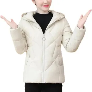 Autumn Winter Warm Down Cotton Coat Women's Slim Warm Cotton-Padded Jacket Parkas Mom Coat