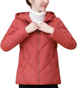 Autumn Winter Warm Down Cotton Coat Women's Slim Warm Cotton-Padded Jacket Parkas Mom Coat