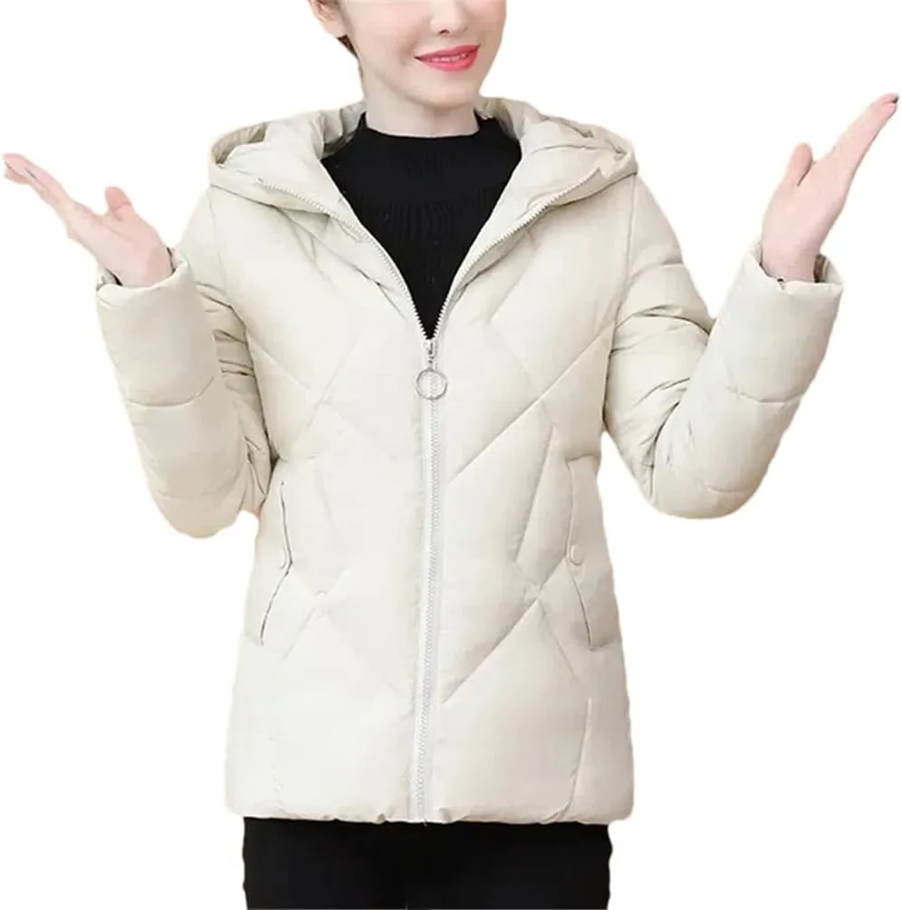 Autumn Winter Warm Down Cotton Coat Women's Slim Warm Cotton-Padded Jacket Parkas Mom Coat