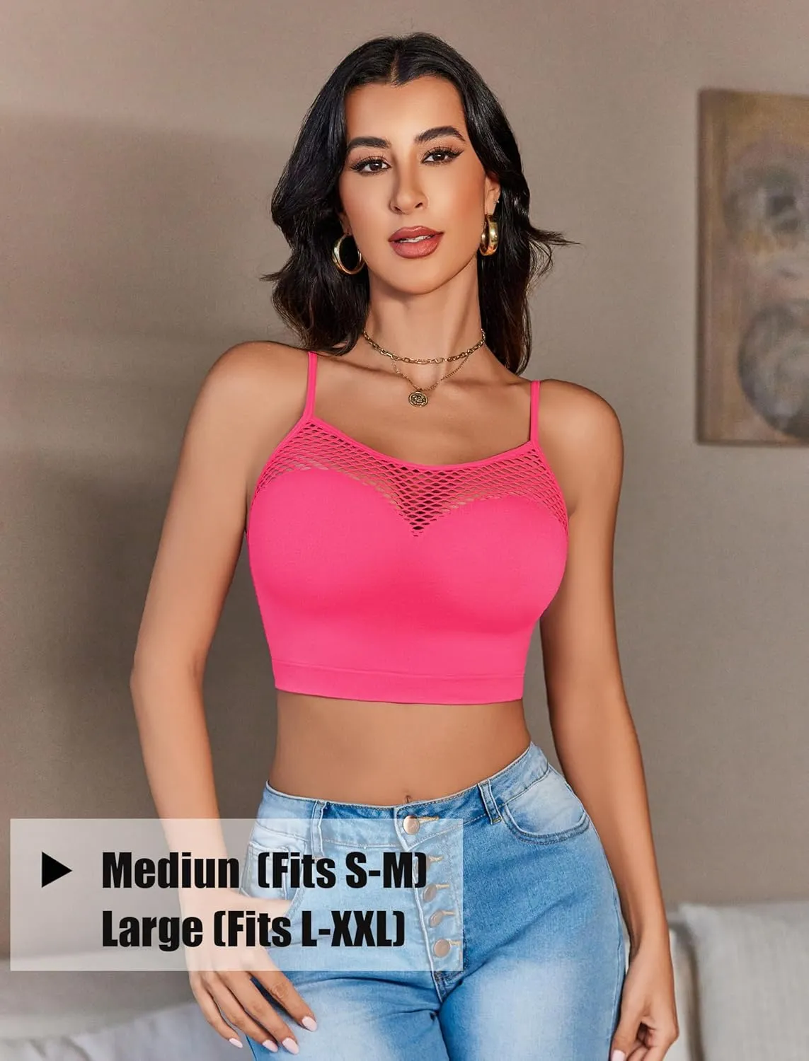Avidlove Sexy Tops for Women Fishnet Crop Tops Y2k Bralette Hollow Out Camisole Going Out Lingeries Top