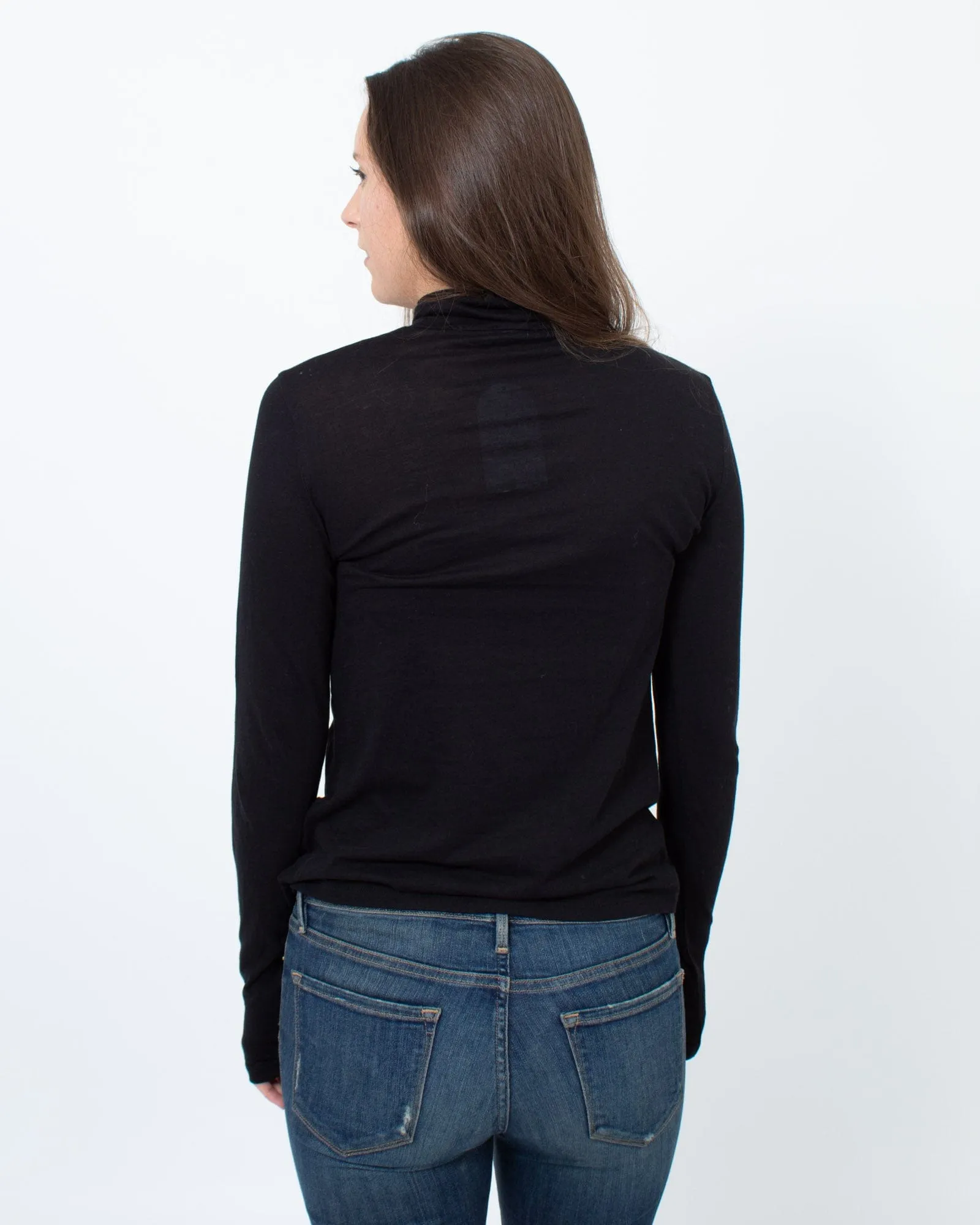 Basic Black Turtleneck Top