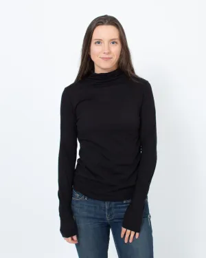 Basic Black Turtleneck Top