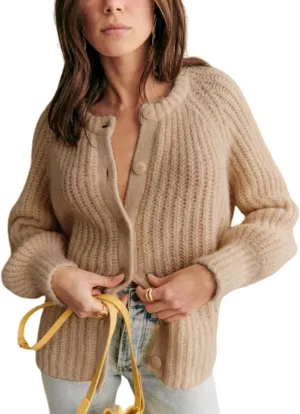 Bianstore Women's Casual Long Sleeve Crewneck Button Down Cardigan Sweater Knit Outwear