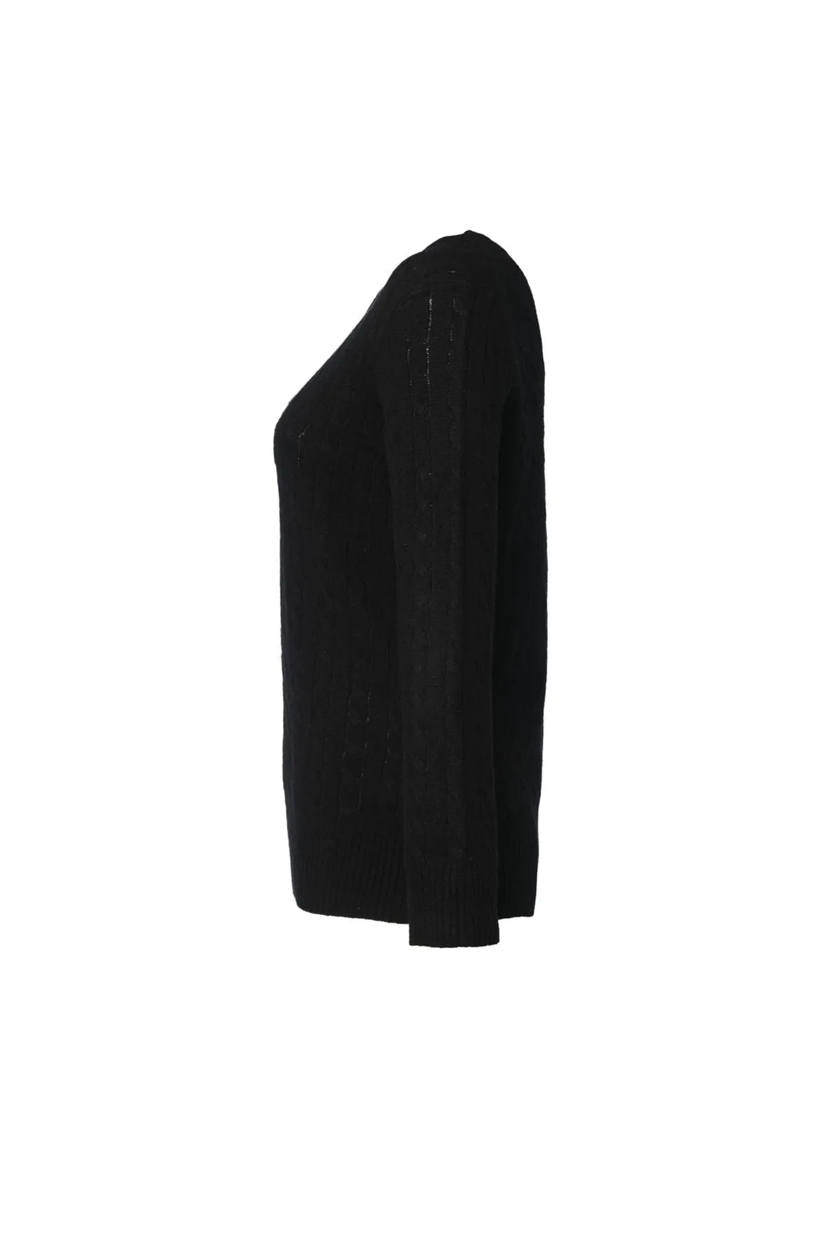 Black Cashmere and Wool Amelia Women's Sweater