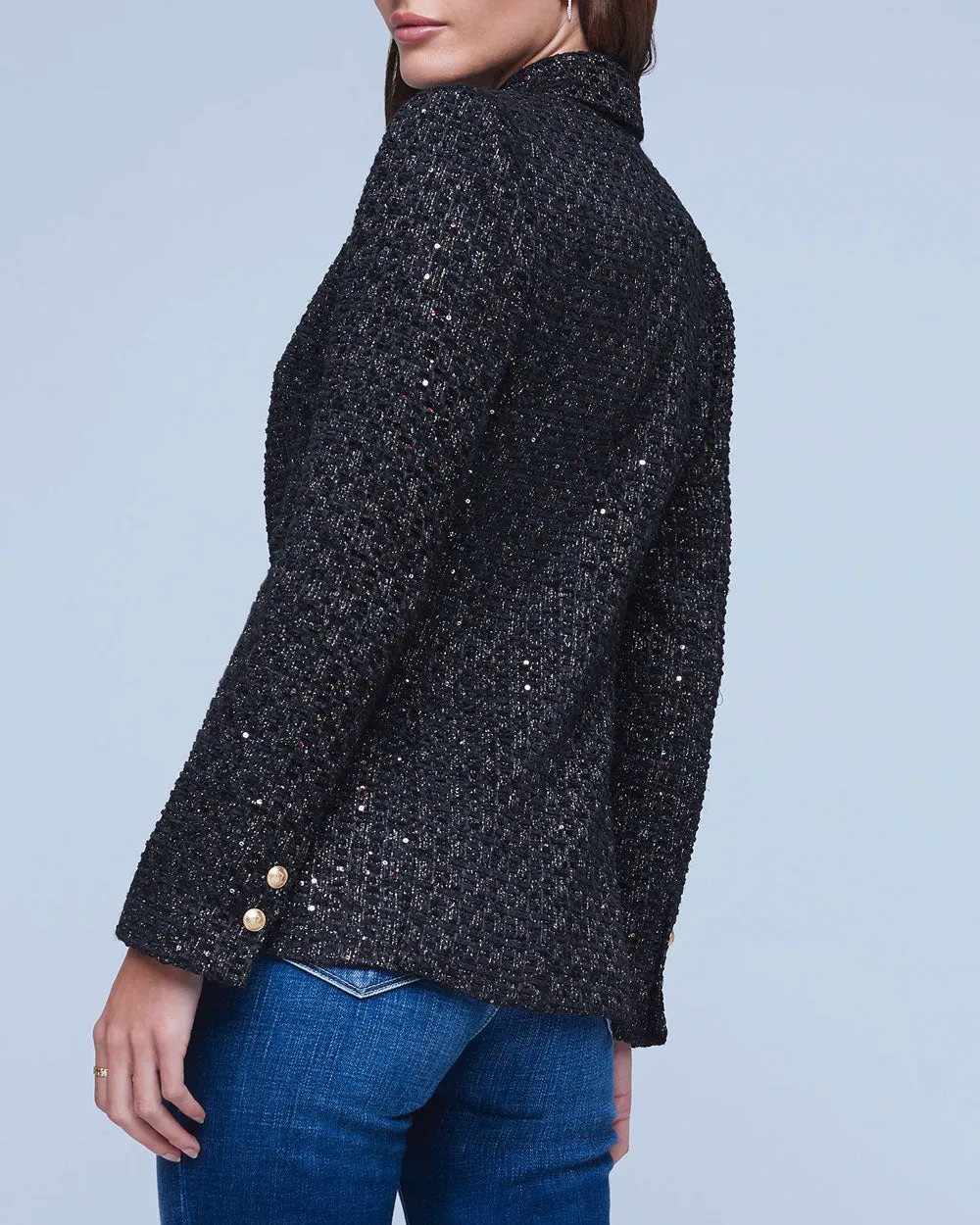 Black Multi Chamberlain Tweed Blazer