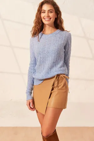 Blue Cashmere and Wool Amelia Women's Sweater