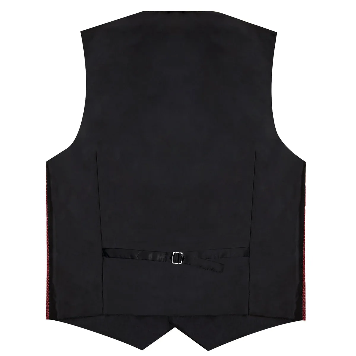 Burgundy Red Shiny Vest Set with Matching Bow Tie, Hanky, and Cufflinks