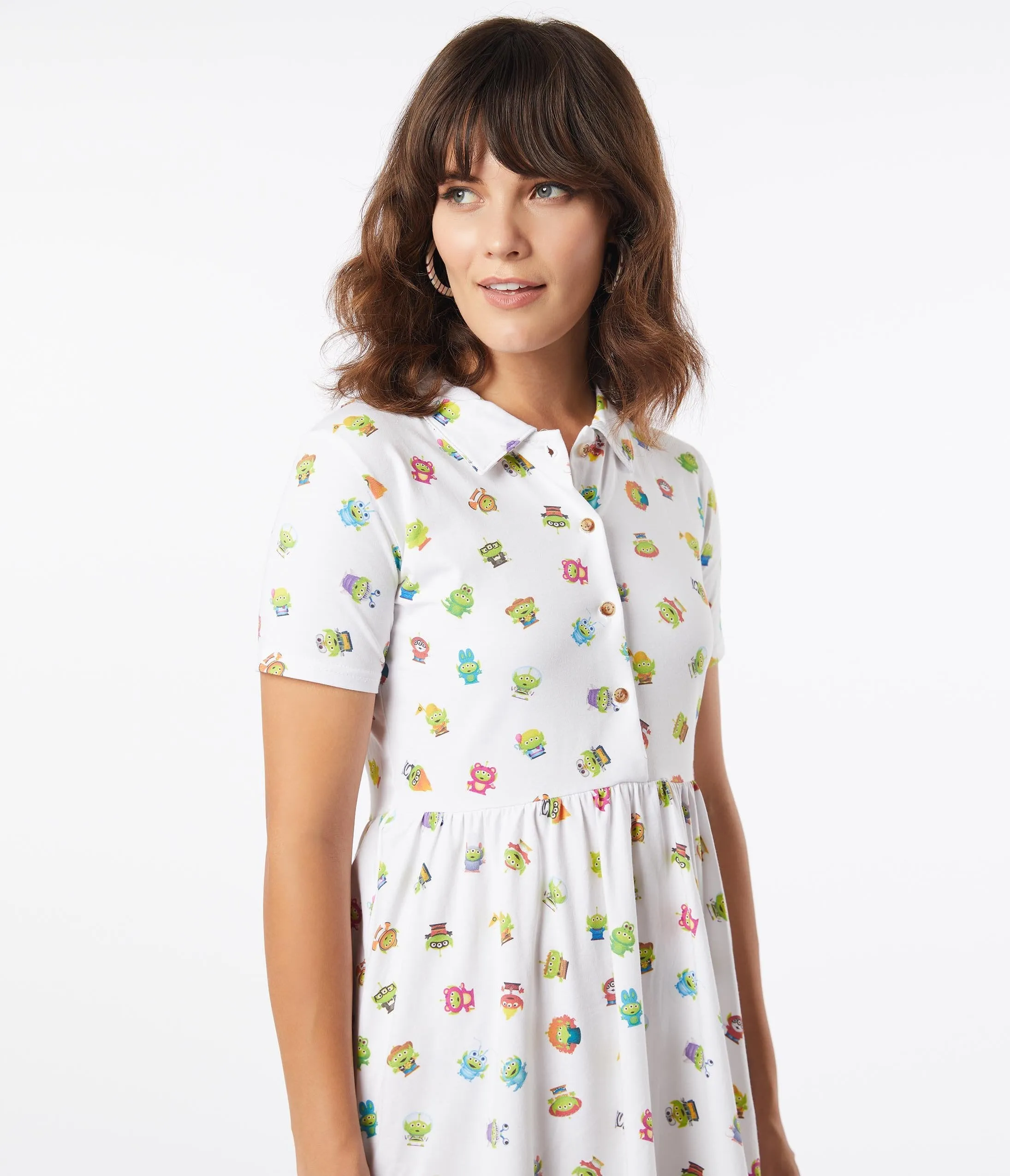 Cakeworthy Alien Remix Print Fit & Flare Dress