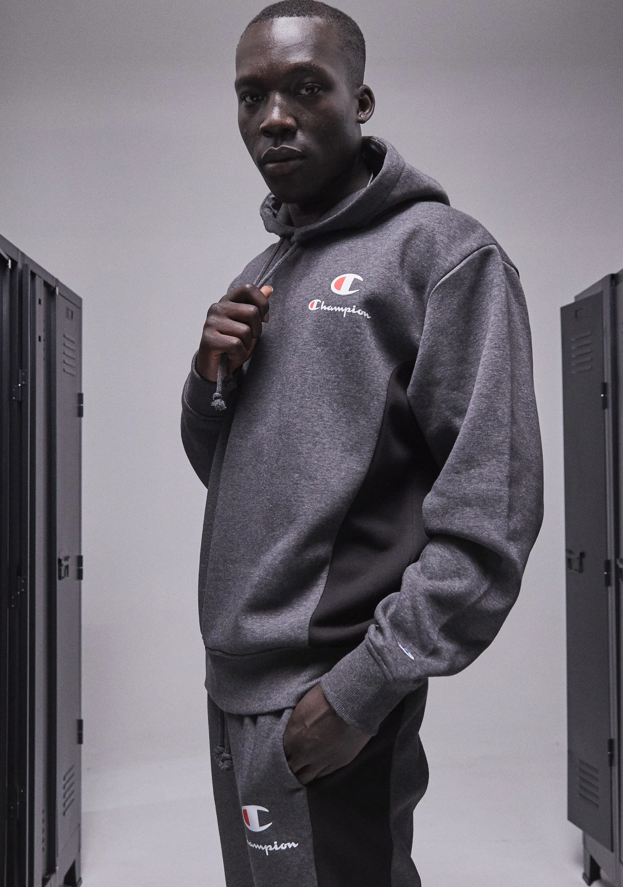 Champion Mens Sporty Panel Hoodie <br> AW8XN B5H