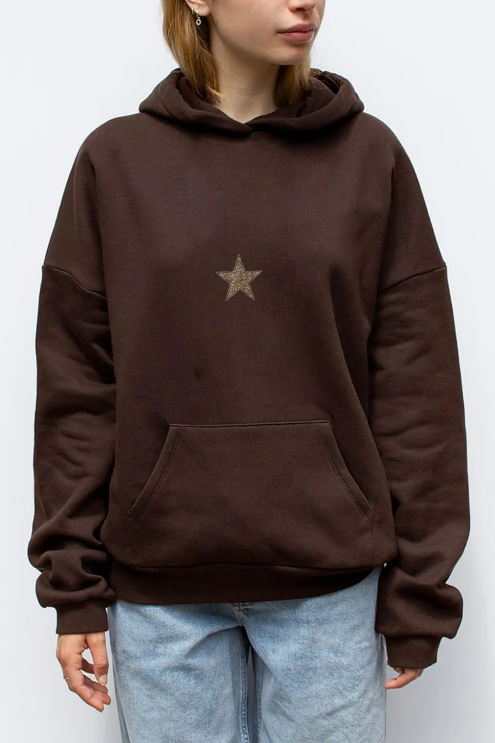 Cioatin Women Oversized Leopard Star Graphic Hoodies Men Cute Y2K Aesthetic Fleece Long Sleeve Pullover Sweatshirt Girls