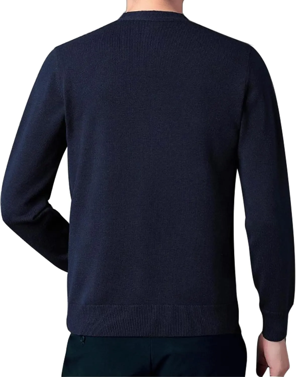 Ciormis Men's Cardigan Sweaters with Buttons - Casual V Neck Long Sleeve Knitted Knitted Sweater with Pockets