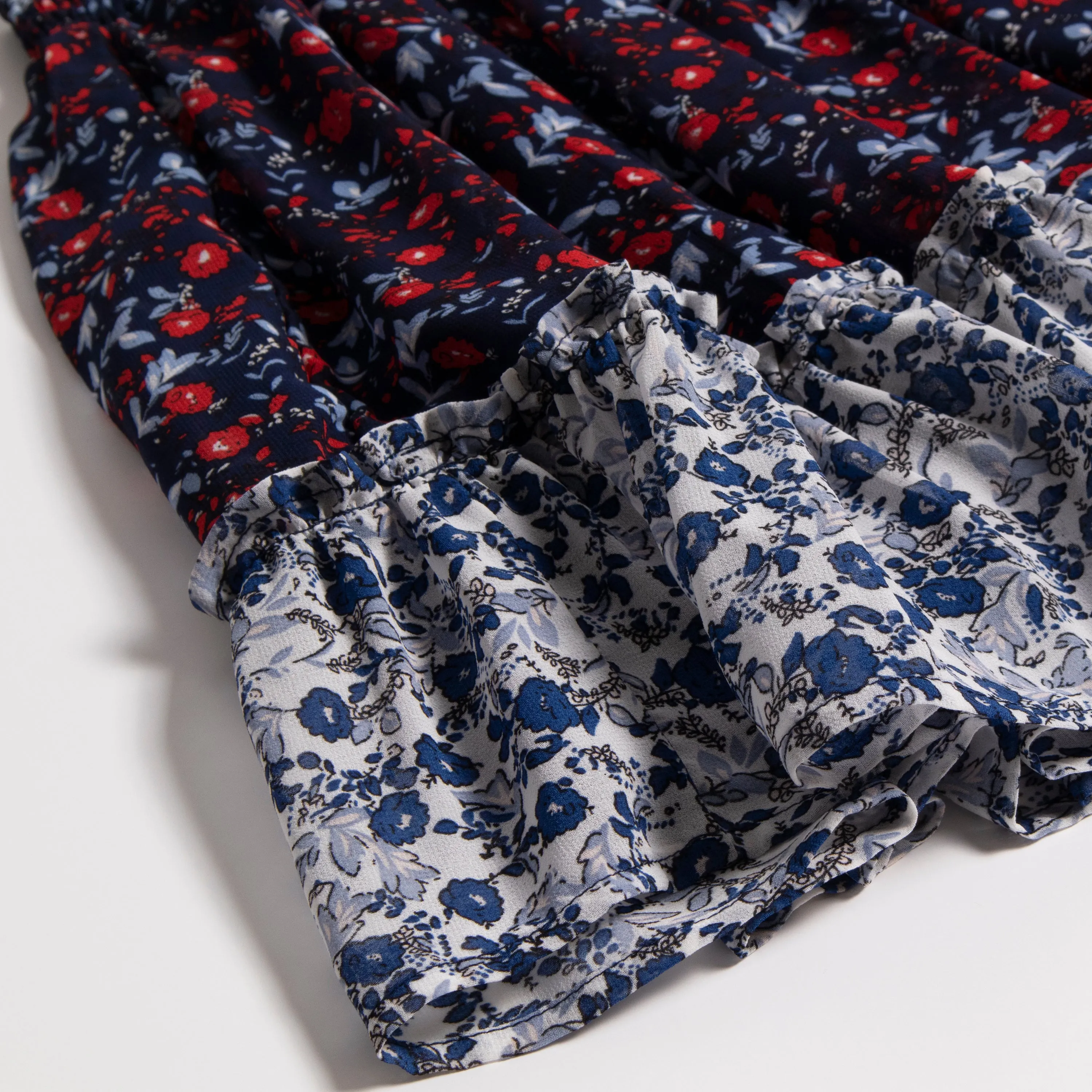 Classic Floral Ruffle Hem Skirt