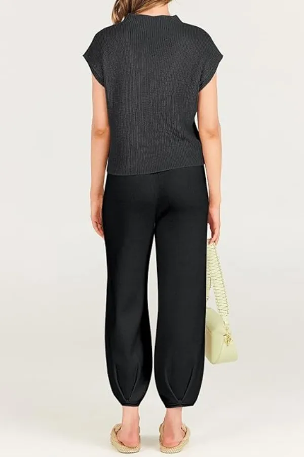 Comfy Couture Knit Sweater Two-Piece Set