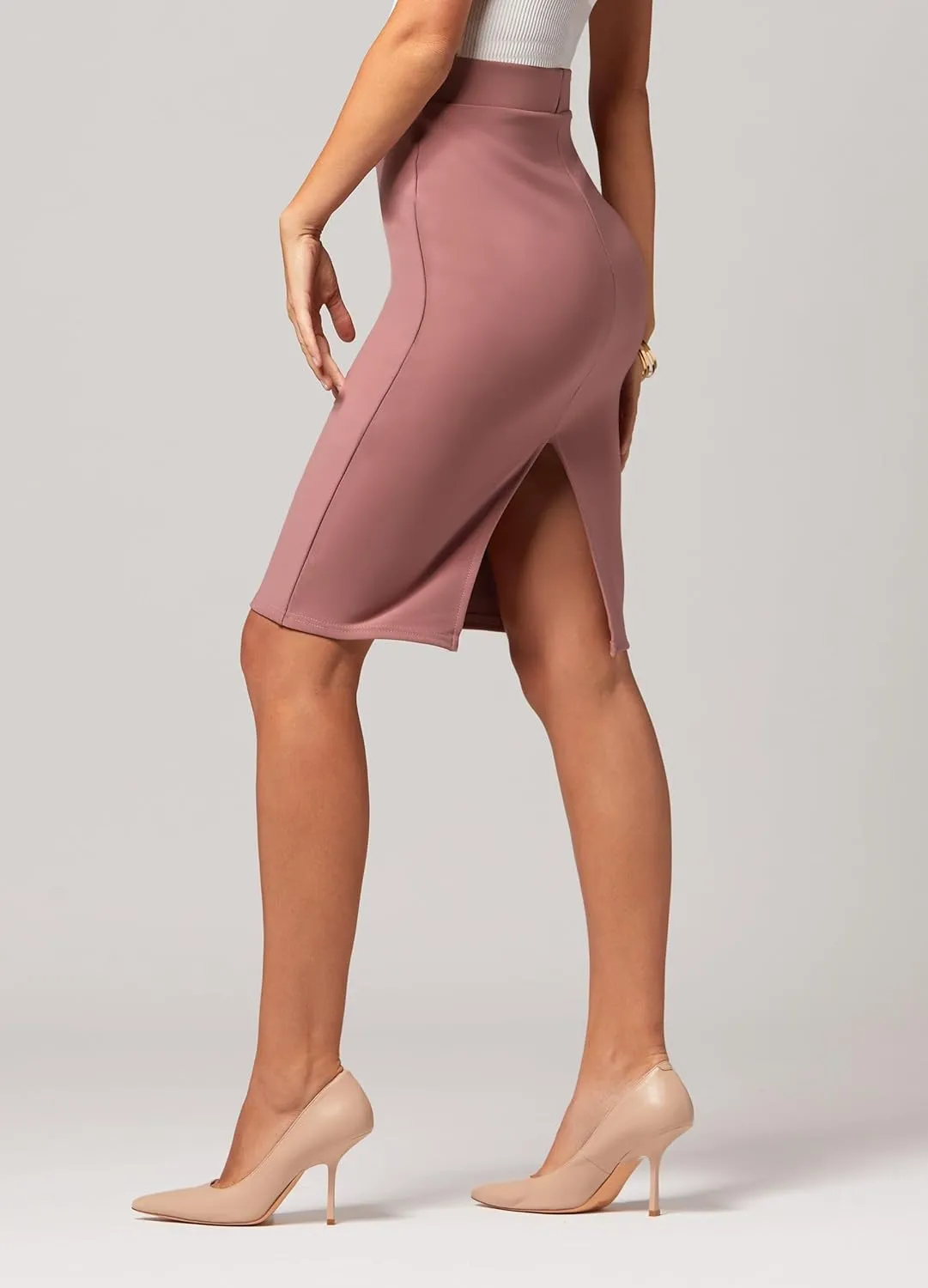 Conceited Skirts for Women - Stretch Pencil Skirt - Wear to Work - Pull On - Midi Length in Regular and Plus Size