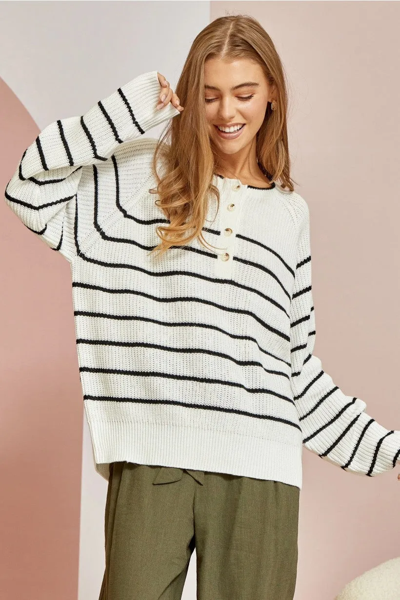Crash Into You Striped Sweater