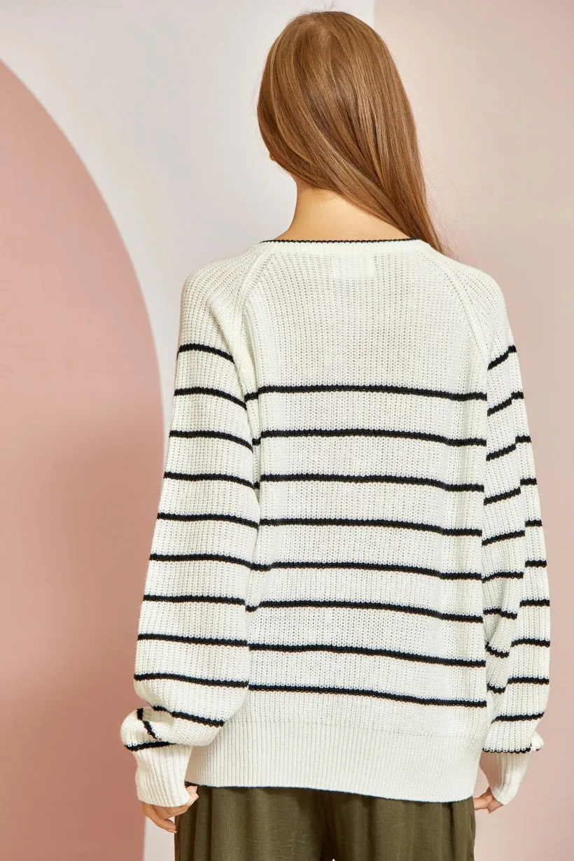 Crash Into You Striped Sweater