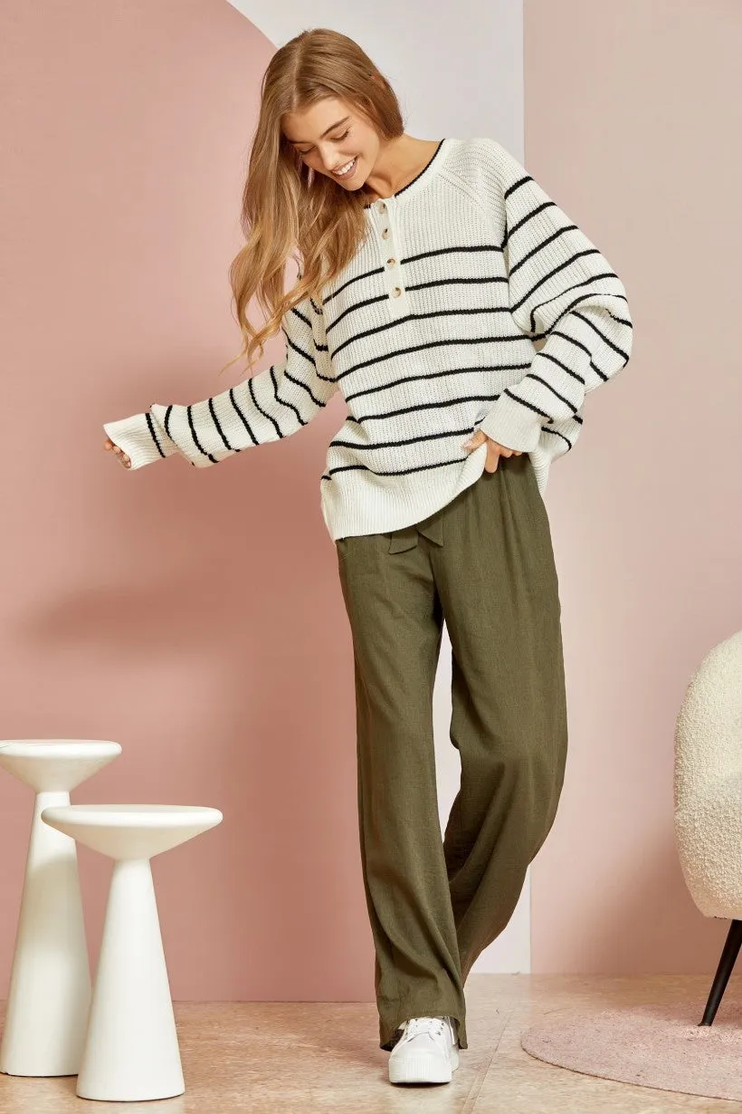 Crash Into You Striped Sweater