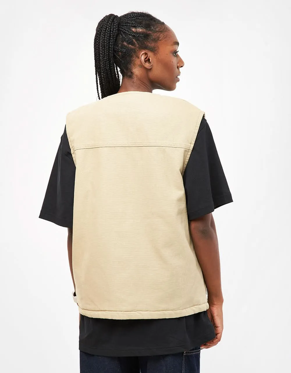 Dickies Duck Canvas Summer Vest - Stone Washed Desert Sand