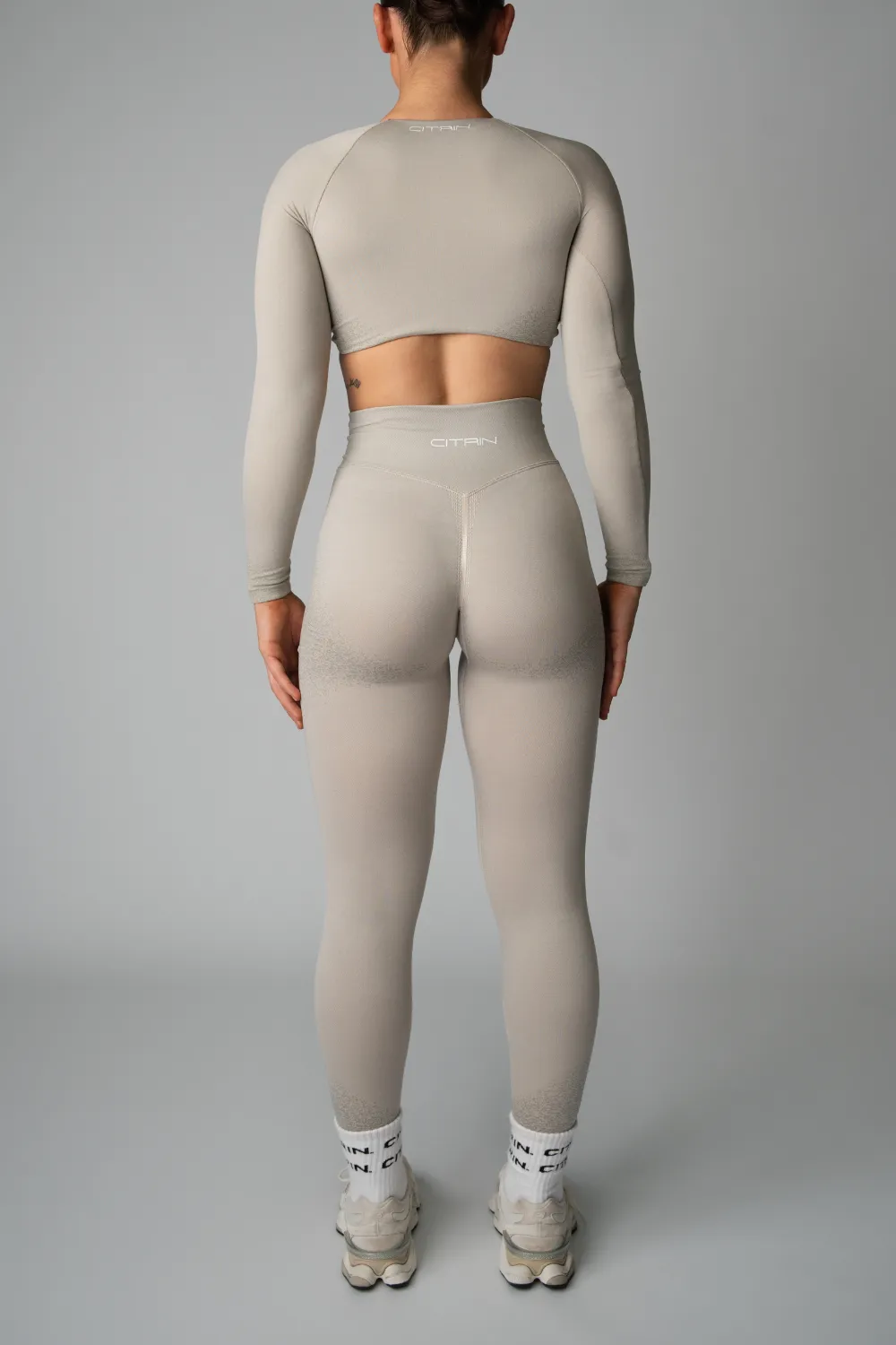 FADED SEAMLESS LEGGINGS - GREY