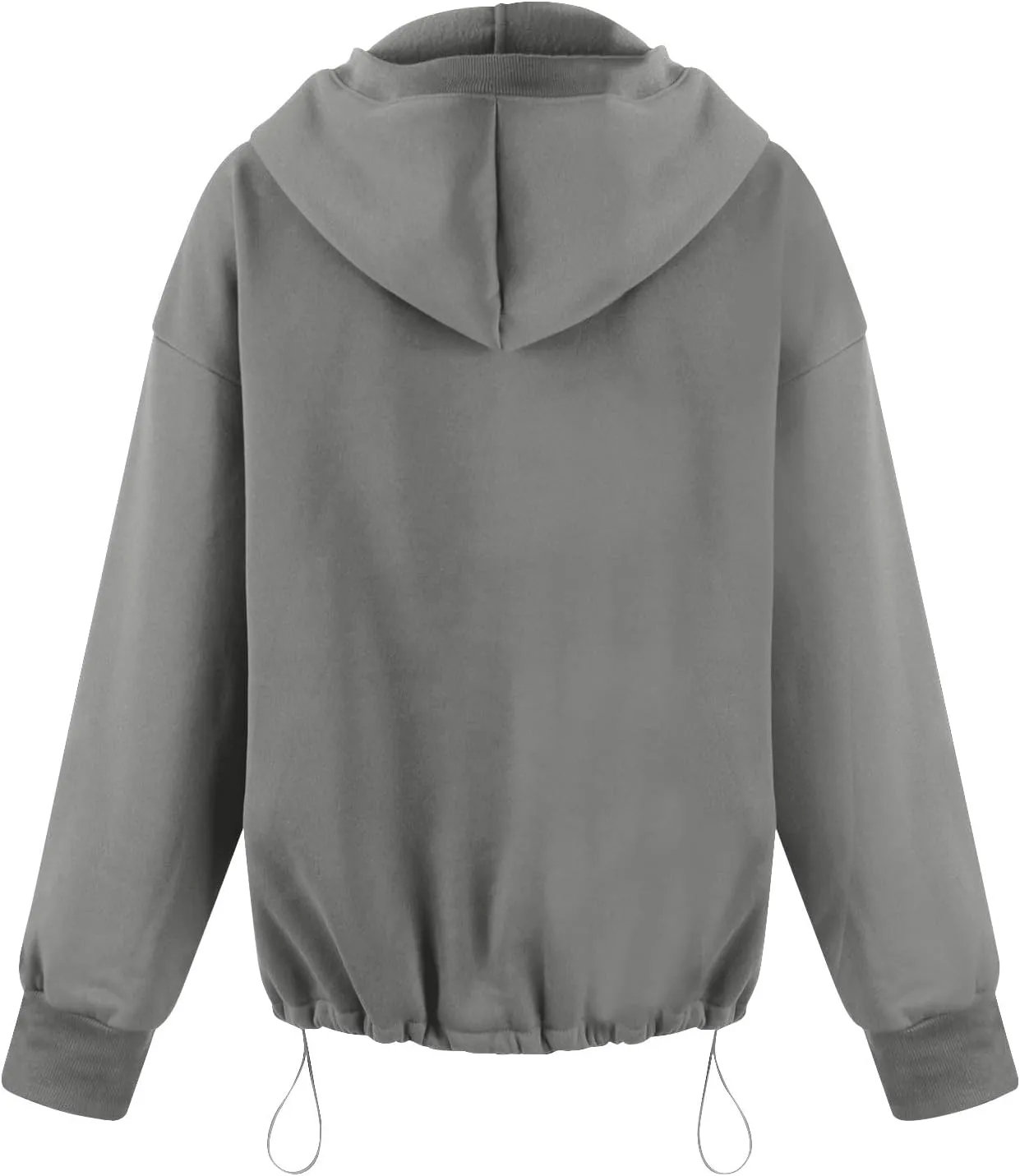 Fall Casual Hoodies for Women Casual Loose Quarter Zip Up Hooded Long Sleeve Pullovers Solid Color Workout Sweatshirt