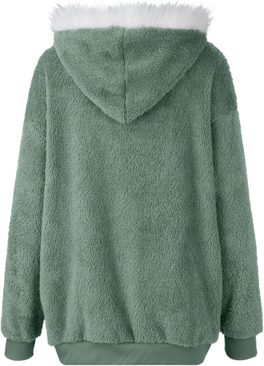 Fall Outfits for Women Zipper Color Block Outerwear Long Sleeve Fleece Plush Stitching Coats Warm Hooded Jacket