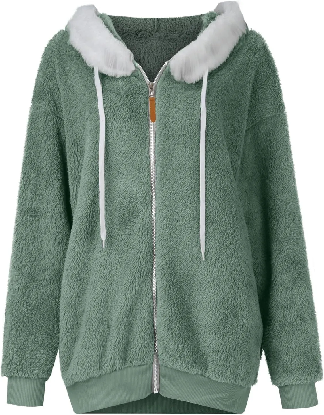 Fall Outfits for Women Zipper Color Block Outerwear Long Sleeve Fleece Plush Stitching Coats Warm Hooded Jacket
