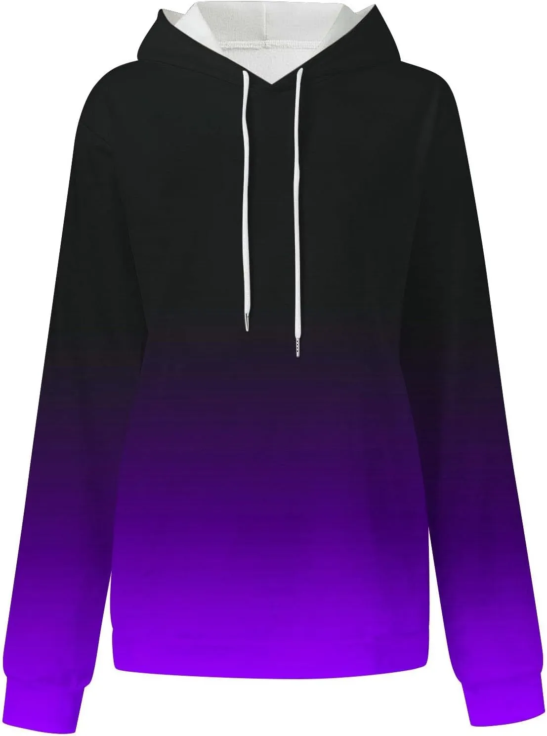 Fashion Ombre Tie Dye Hoodies for Teen Girls, Womens Casual Long Sleeve Hooded Pullover Gradient Baggy Sweatshirts