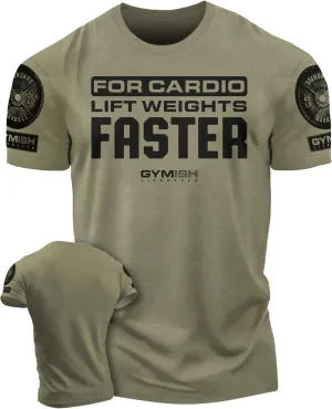 for Cardio Lift Weights Faster Workout T-Shirt for Men, Cool Gym Shirts