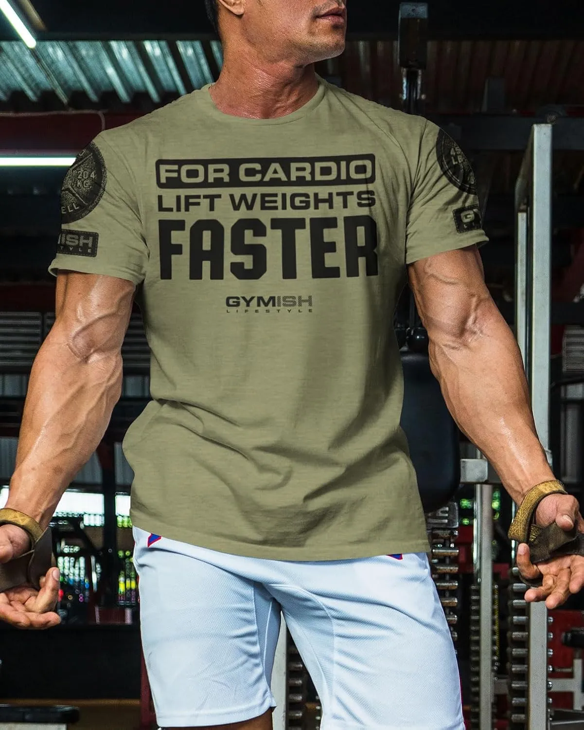 for Cardio Lift Weights Faster Workout T-Shirt for Men, Cool Gym Shirts