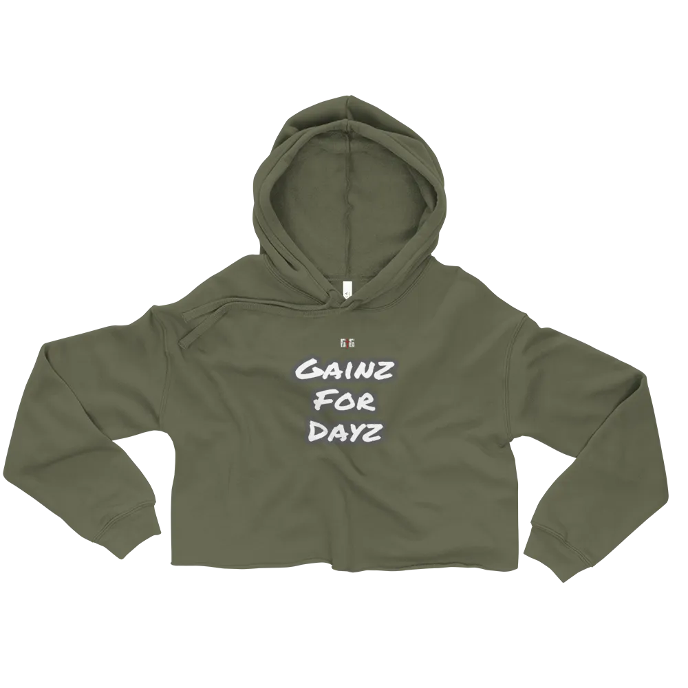 Gainz for Dayz Ladies Crop Hoodies