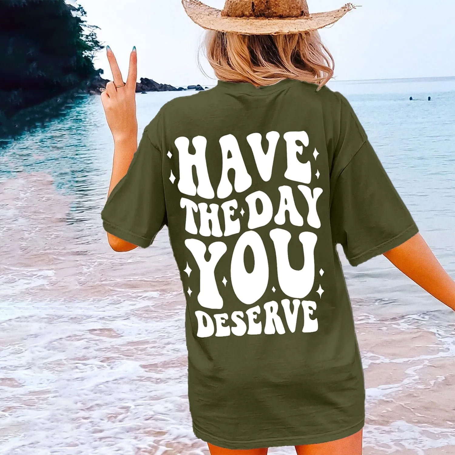 Graphic Tshirts for Women: Have The Day You Deserve Shirt Funny Skeletons Shirts Casual Graphic Tees Tops