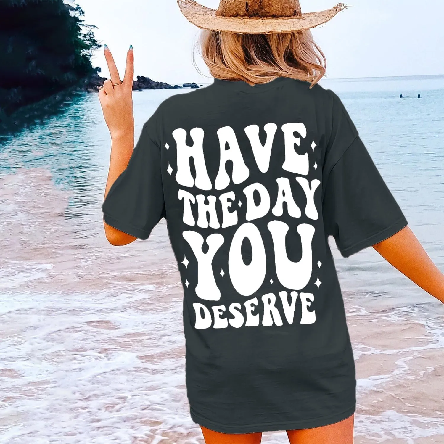 Graphic Tshirts for Women: Have The Day You Deserve Shirt Funny Skeletons Shirts Casual Graphic Tees Tops