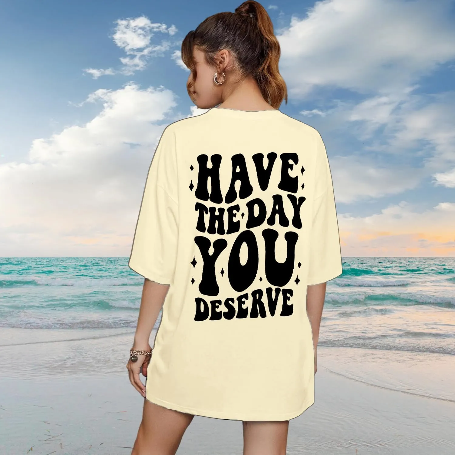 Graphic Tshirts for Women: Have The Day You Deserve Shirt Funny Skeletons Shirts Casual Graphic Tees Tops