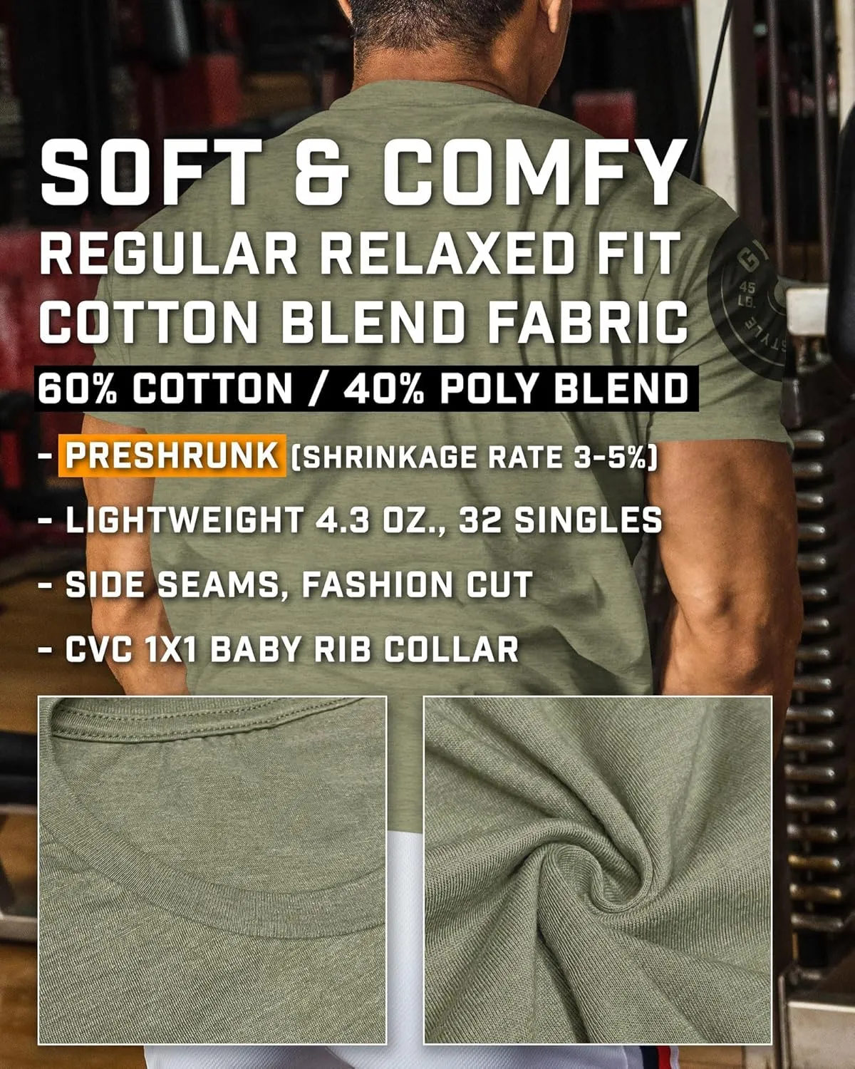 Gymish Lifestyle Gym Therapy Workout Shirts for Men, Lifting T-Shirt for Gym Workout